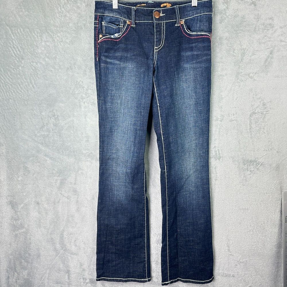 seven 7 jeans womens 27 dark wash‎ blue stretch denim